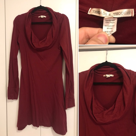 Funnel neck sweater dress - Picture 4 of 4